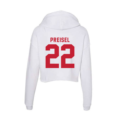 Miami of Ohio - NCAA Baseball : Connor Preisel - Women's Crop Fleece Hoodie-1