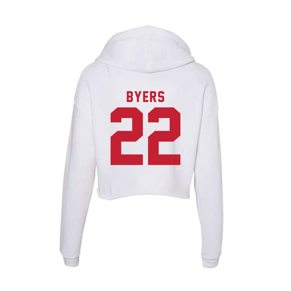 Miami of Ohio - NCAA Men's Basketball : Brant Byers - Women's Crop Fleece Hoodie-1