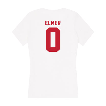Miami of Ohio - NCAA Men's Basketball : Eian Elmer - Women's V-Neck T-Shirt-1