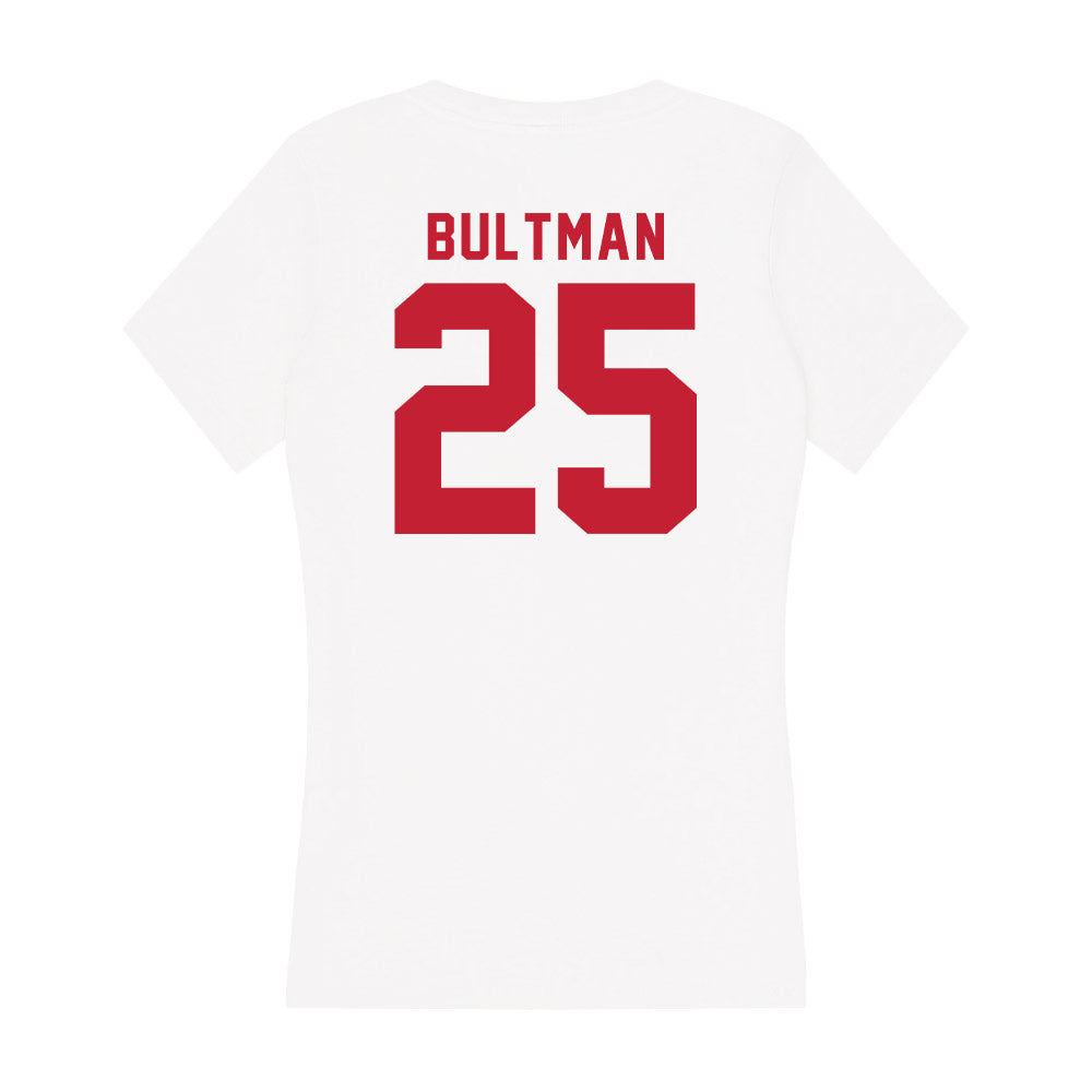 Miami of Ohio - NCAA Men's Basketball : Bryce Bultman - Women's V-Neck T-Shirt-1