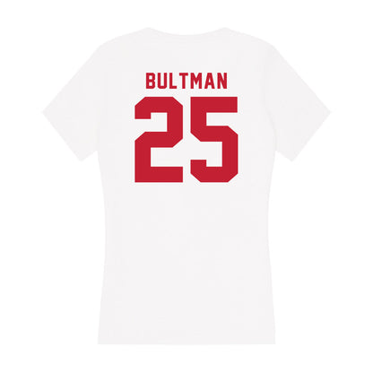 Miami of Ohio - NCAA Men's Basketball : Bryce Bultman - Women's V-Neck T-Shirt-1