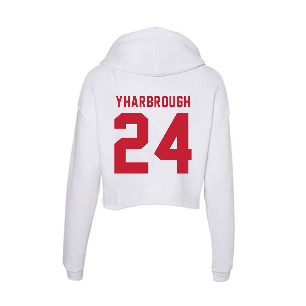 Miami of Ohio - NCAA Football : Mychal Yharbrough - Women's Crop Fleece Hoodie-1