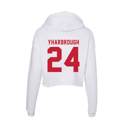 Miami of Ohio - NCAA Football : Mychal Yharbrough - Women's Crop Fleece Hoodie-1