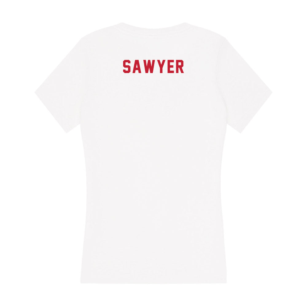 Miami of Ohio - Synchronized Skating : Paige Sawyer - Women's V-Neck T-Shirt-1