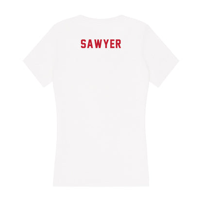 Miami of Ohio - Synchronized Skating : Paige Sawyer - Women's V-Neck T-Shirt-1