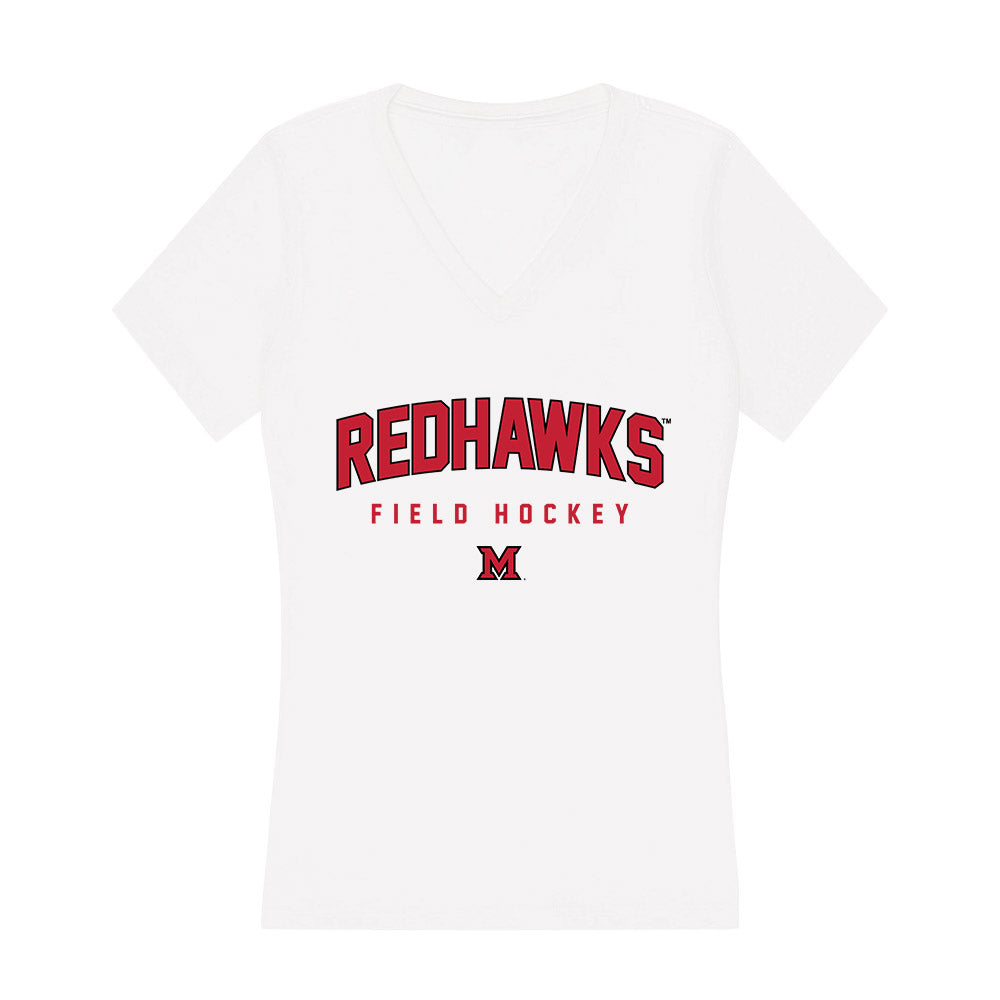 Miami of Ohio - NCAA Women's Field Hockey : Becca Lawn - Women's V-Neck T-Shirt-0