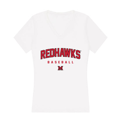 Miami of Ohio - NCAA Baseball : Ryland Zaborowski - Women's V-Neck T-Shirt-0