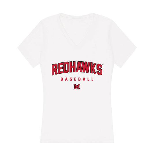 Miami of Ohio - NCAA Baseball : Ryland Zaborowski - Women's V-Neck T-Shirt-0