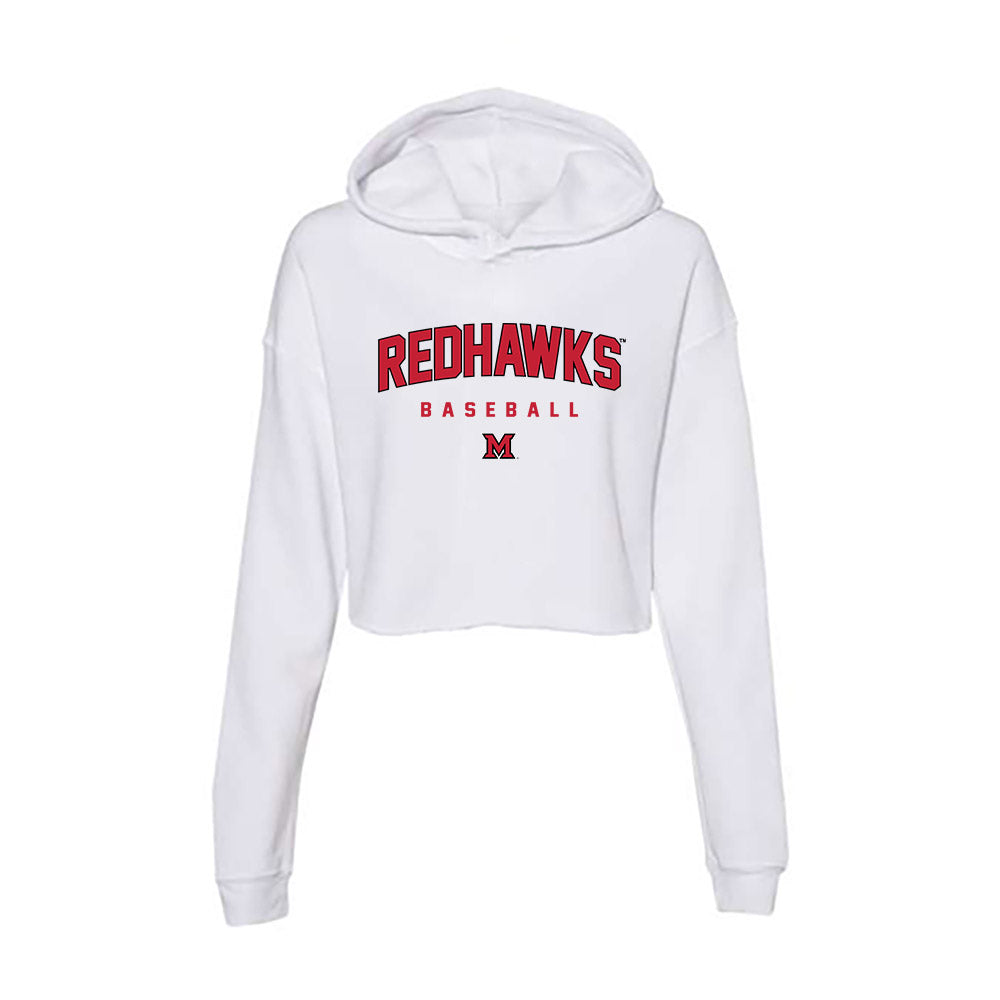 Miami of Ohio - NCAA Baseball : Ryland Zaborowski - Women's Crop Fleece Hoodie-0