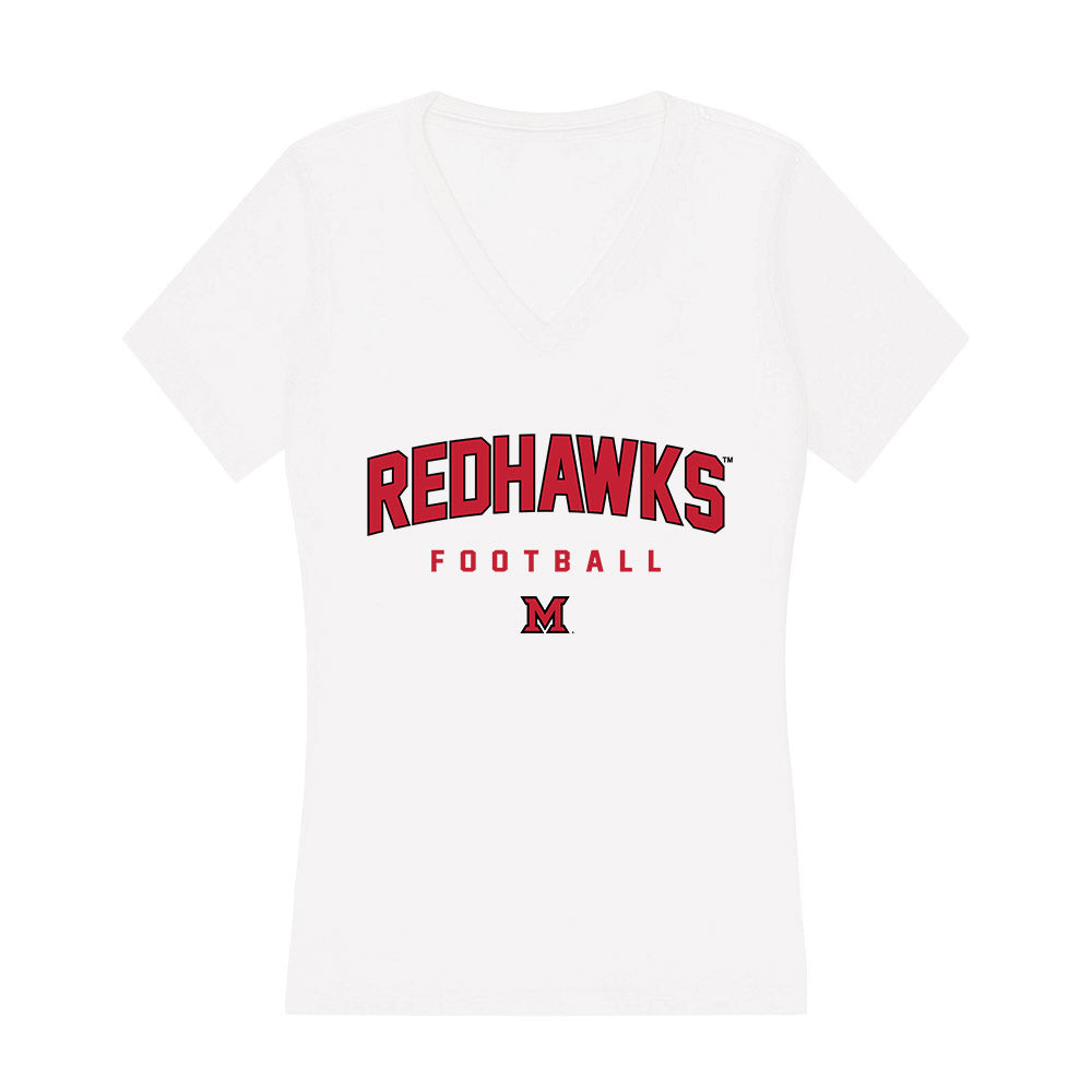 Miami of Ohio - NCAA Football : Dylan Downing - Women's V-Neck T-Shirt-0