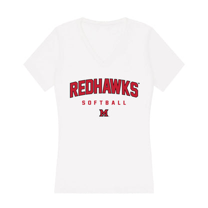 Miami of Ohio - NCAA Softball : Danitza Hernandez - Women's V-Neck T-Shirt-0