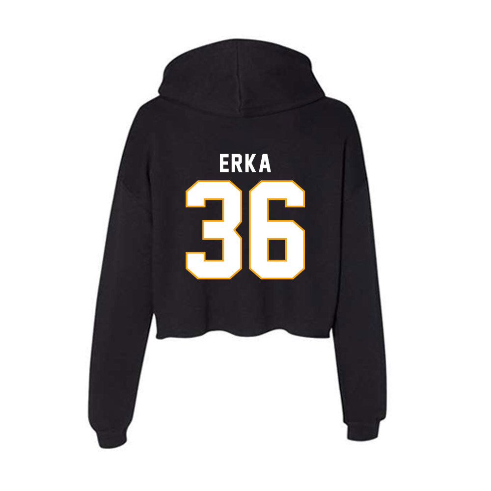 VCU - NCAA Baseball : Brendan Erka - Women's Crop Fleece Hoodie-1