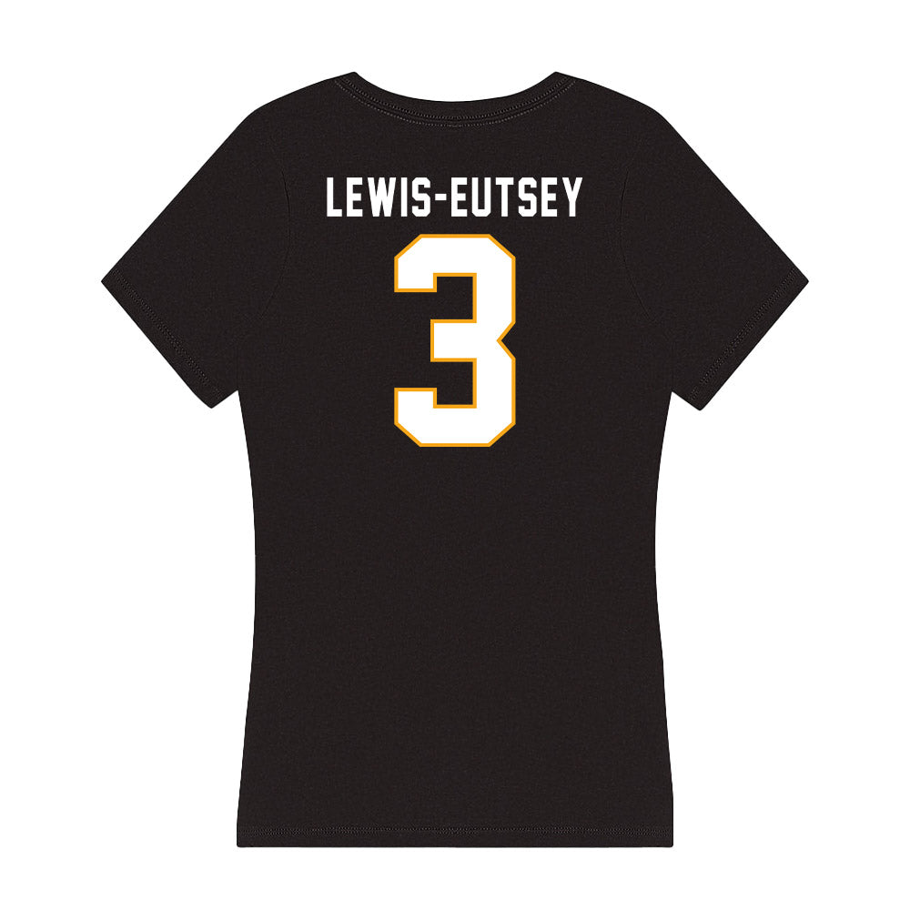 VCU - NCAA Women's Basketball : Timaya Lewis-Eutsey - Women's V-Neck T-Shirt-1