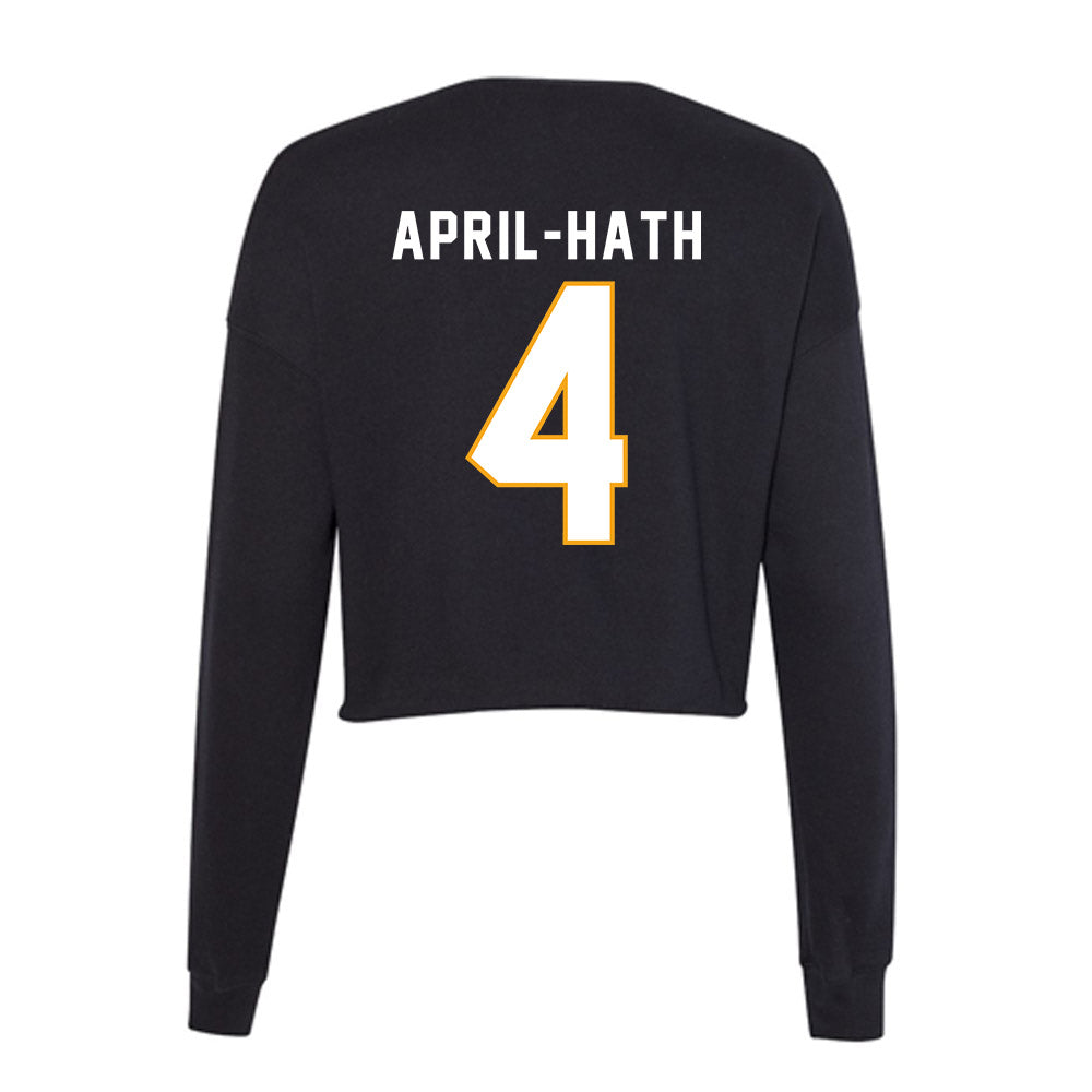 VCU - NCAA Baseball : Nicholas April-Hath - Women's Cropped Crew Fleece-1