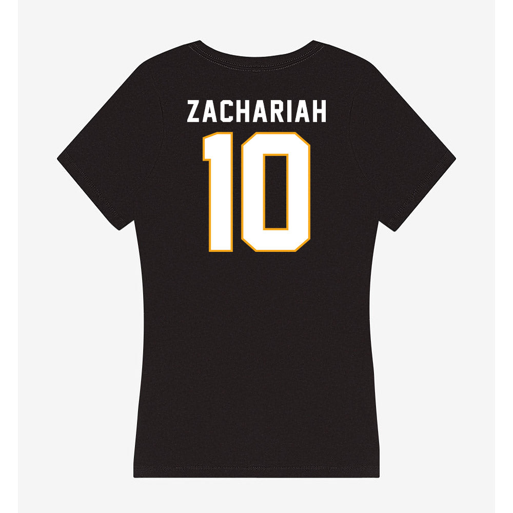 VCU - NCAA Women's Basketball : Ann Zachariah - Women's V-Neck T-Shirt-1