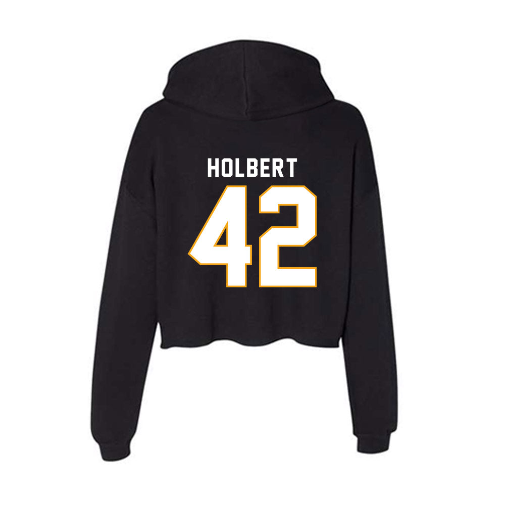VCU - NCAA Baseball : Elias Holbert - Women's Crop Fleece Hoodie-1
