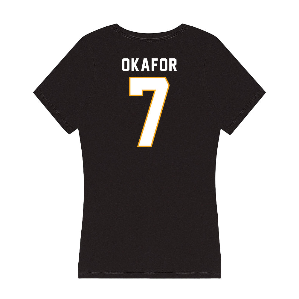 VCU - NCAA Men's Basketball : Obinnaya Okafor - Women's V-Neck T-Shirt-1