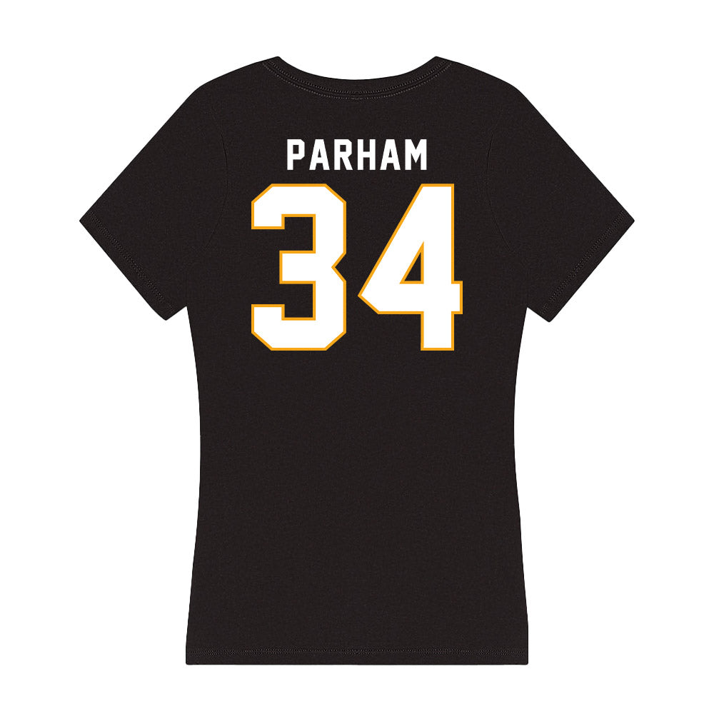 VCU - NCAA Women's Basketball : Mykel Parham - Women's V-Neck T-Shirt-1