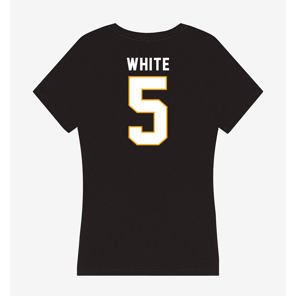 VCU - NCAA Women's Basketball : Makennah White - Women's V-Neck T-Shirt-1