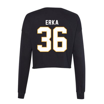 VCU - NCAA Baseball : Brendan Erka - Women's Cropped Crew Fleece-1