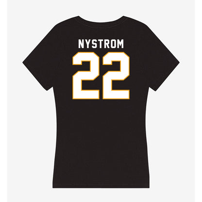 VCU - NCAA Baseball : Chase Nystrom - Women's V-Neck T-Shirt-1
