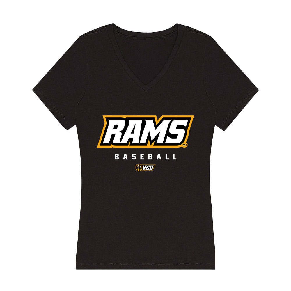 VCU - NCAA Baseball : Elijah Coston - Women's V-Neck T-Shirt-0