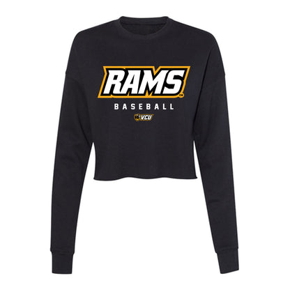 VCU - NCAA Baseball : Nicholas April-Hath - Women's Cropped Crew Fleece-0