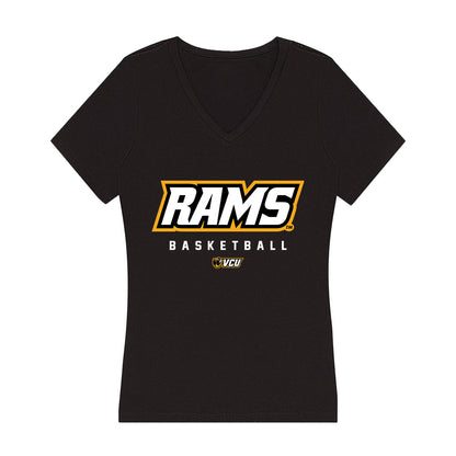 VCU - NCAA Women's Basketball : Timaya Lewis-Eutsey - Women's V-Neck T-Shirt-0