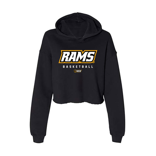 VCU - NCAA Women's Basketball : Timaya Lewis-Eutsey - Women's Crop Fleece Hoodie-0