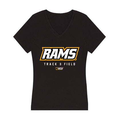 VCU - NCAA Women's Track & Field : Asia Powell - Women's V-Neck T-Shirt-0