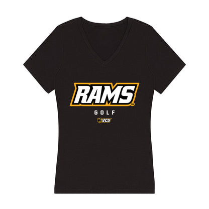 VCU - NCAA Men's Golf : Mac McGurn - Women's V-Neck T-Shirt-0