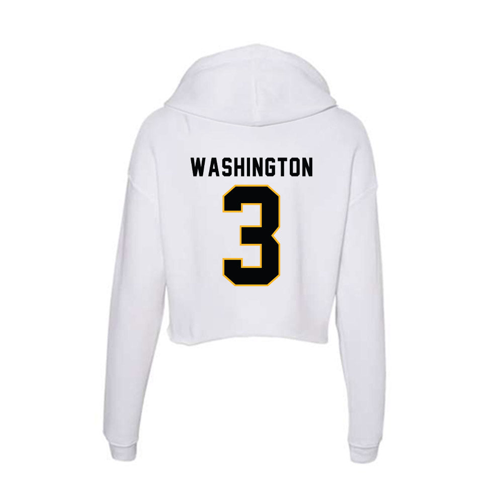 Kennesaw - NCAA Men's Basketball : Darius Washington - Women's Crop Fleece Hoodie-1