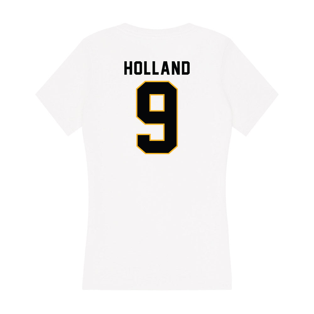 Kennesaw - NCAA Men's Basketball : Eric Holland - Women's V-Neck T-Shirt-1