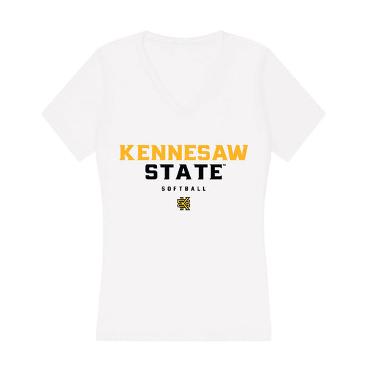Kennesaw - NCAA Softball : Leah Jannakos - Women's V-Neck T-Shirt-0