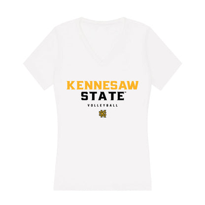 Kennesaw - NCAA Women's Volleyball : Leah Freeman - Women's V-Neck T-Shirt-0