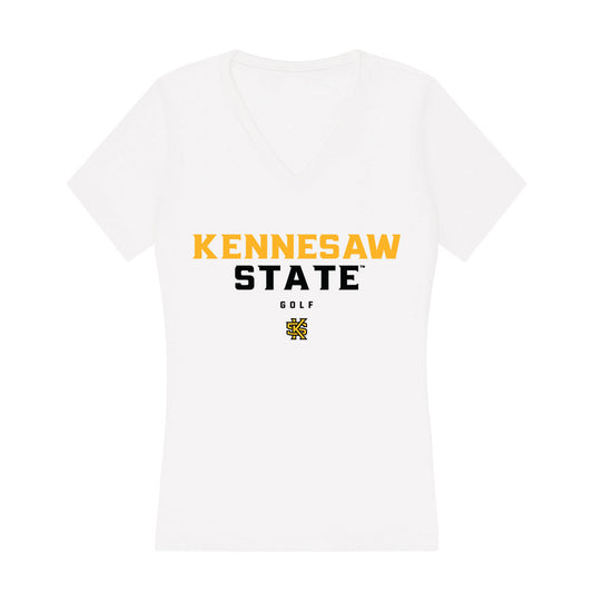 Kennesaw - NCAA Men's Golf : Shaun Cook - Women's V-Neck T-Shirt-0