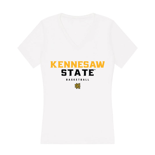 Kennesaw - NCAA Men's Basketball : Eric Holland - Women's V-Neck T-Shirt-0