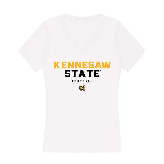 Kennesaw - NCAA Football : Jaden Martin-Burgess - Women's V-Neck T-Shirt-0