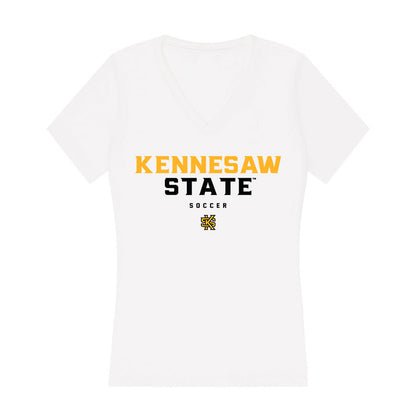 Kennesaw - NCAA Women's Soccer : Sara Hill - Women's V-Neck T-Shirt-0