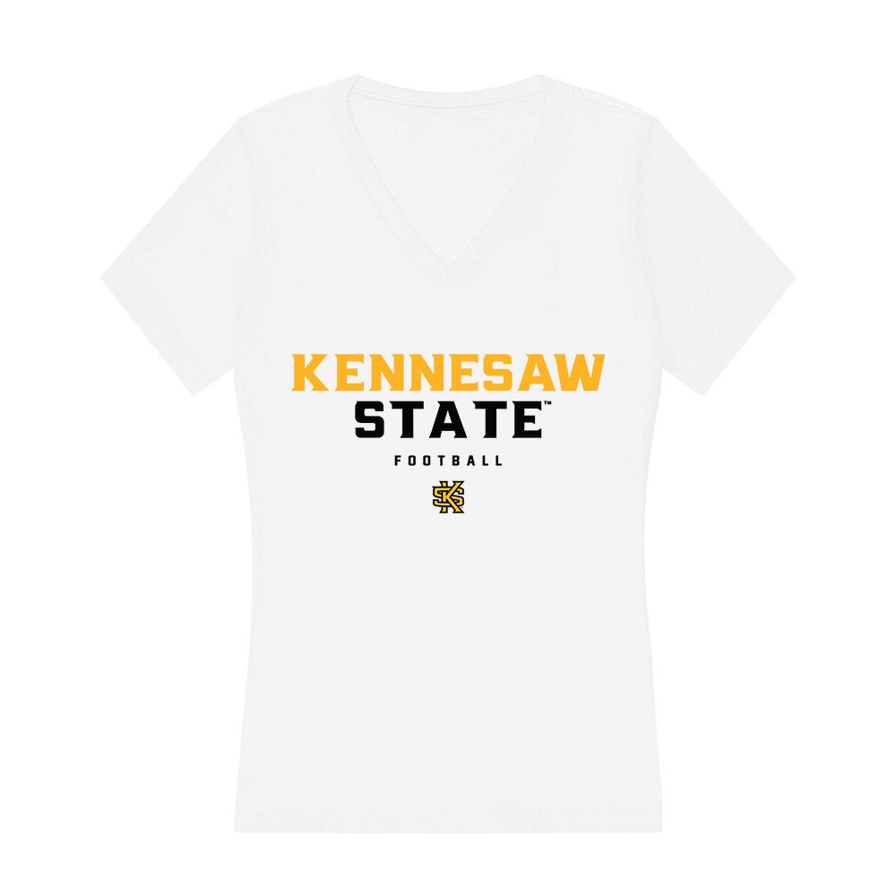 Kennesaw - NCAA Football : Dylan Hannon - Women's V-Neck T-Shirt-0