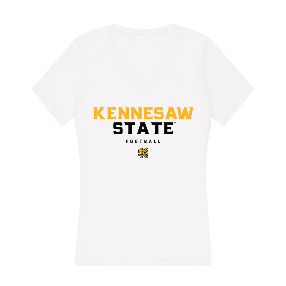Kennesaw - NCAA Football : Javon Rogers - Women's V-Neck T-Shirt-0