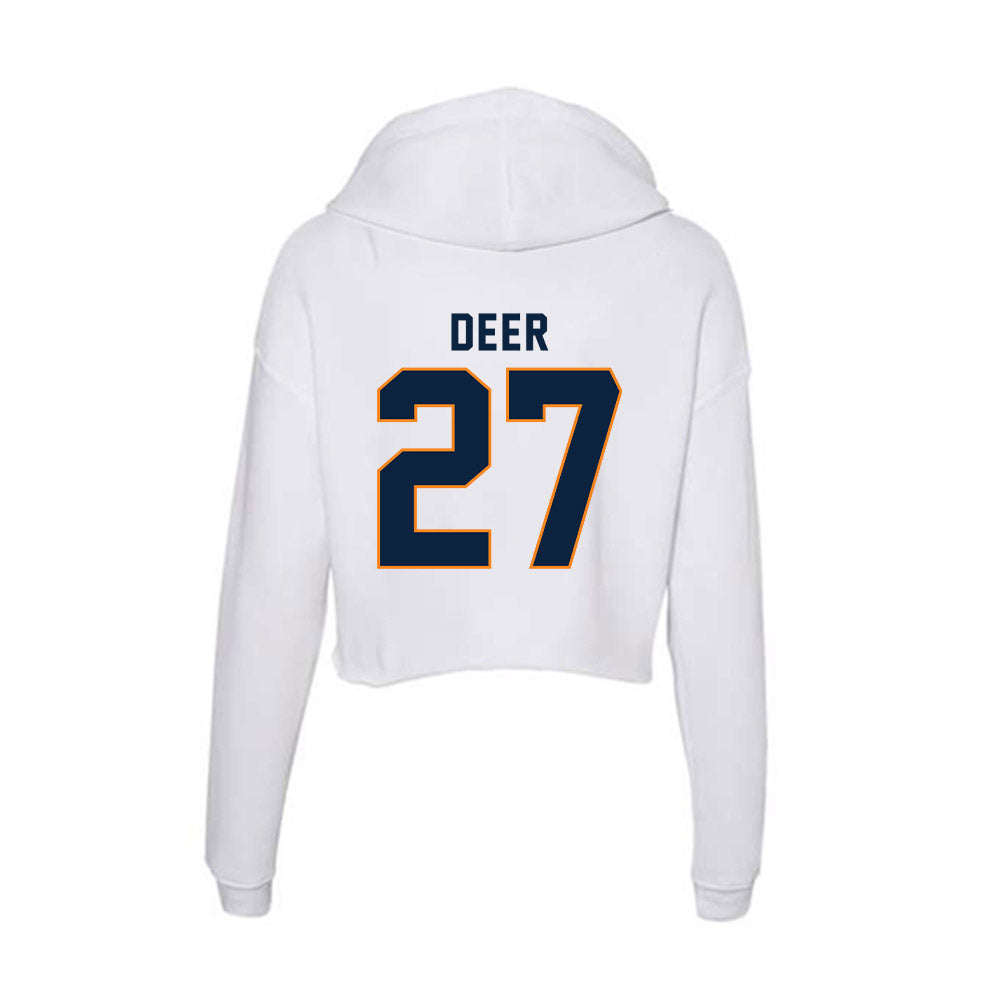 UT Martin - NCAA Baseball : Carson Deer - Women's Crop Fleece Hoodie-1