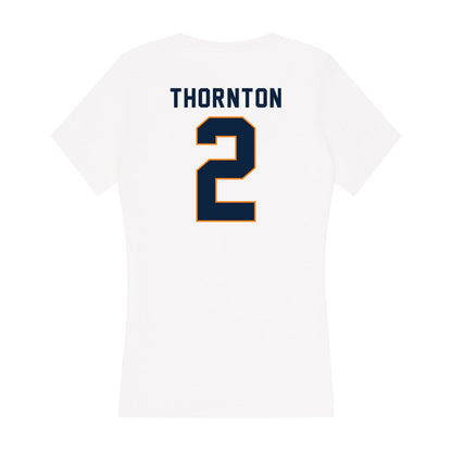 UT Martin - NCAA Baseball : Quincy Thornton - Women's V-Neck T-Shirt-1