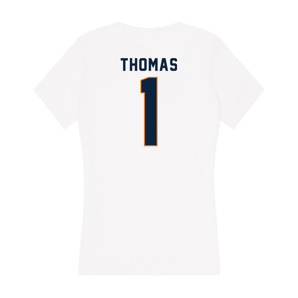 UT Martin - NCAA Men's Track & Field : Caleb Thomas - Women's V-Neck T-Shirt-1