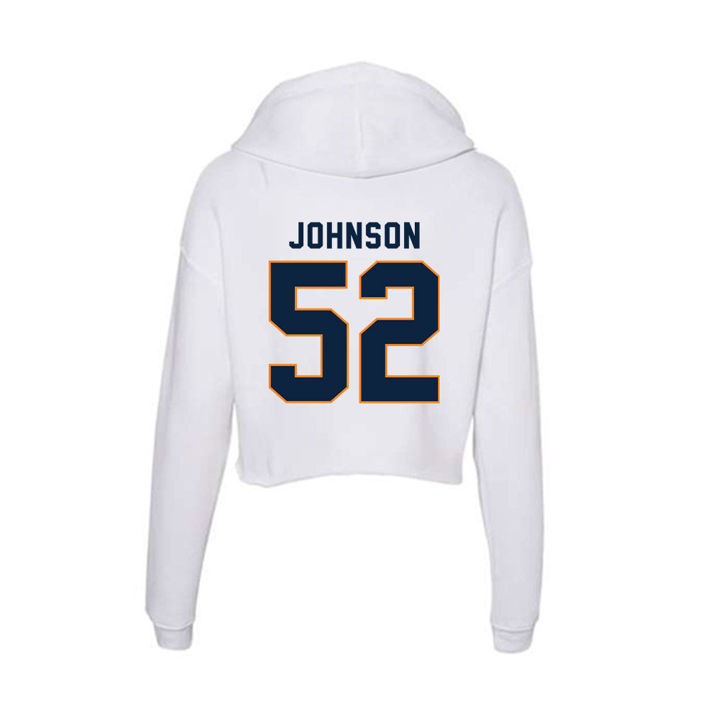 UT Martin - NCAA Football : Xavier Johnson - Women's Crop Fleece Hoodie-1
