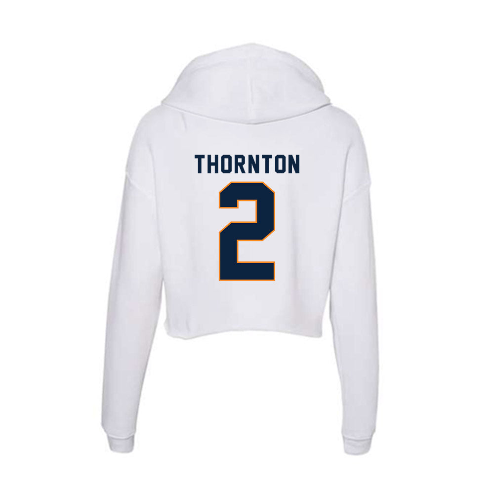 UT Martin - NCAA Baseball : Quincy Thornton - Women's Crop Fleece Hoodie-1