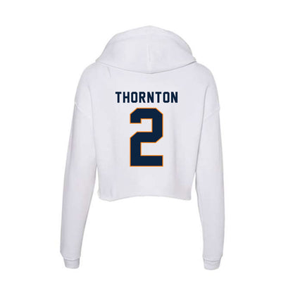 UT Martin - NCAA Baseball : Quincy Thornton - Women's Crop Fleece Hoodie-1