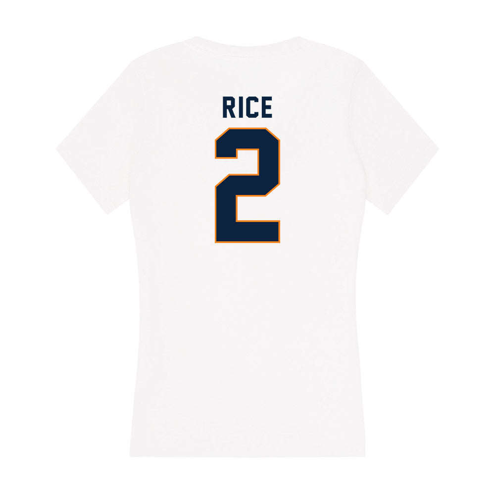 UT Martin - NCAA Baseball : Zac Rice - Women's V-Neck T-Shirt-1