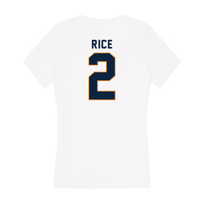 UT Martin - NCAA Baseball : Zac Rice - Women's V-Neck T-Shirt-1