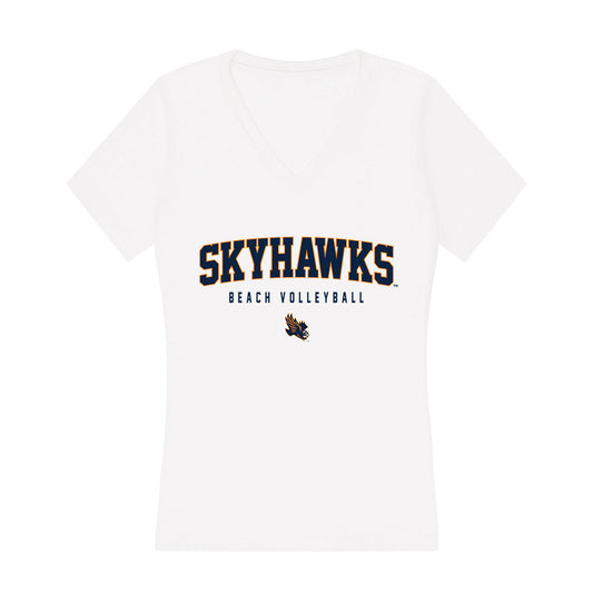 UT Martin - NCAA Beach Volleyball : Olivia O'Keefe - Women's V-Neck T-Shirt-0